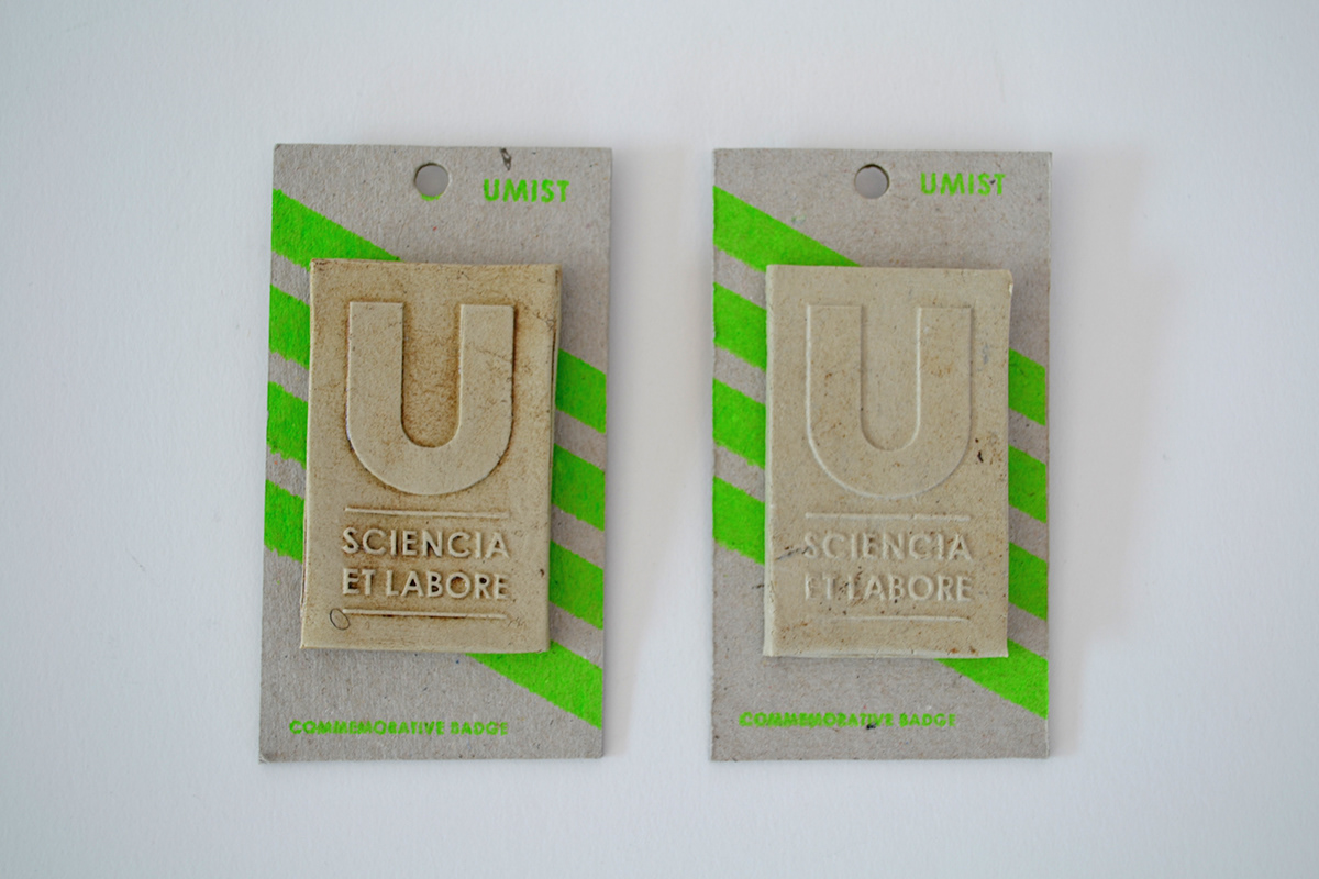manchester  modernists UMIST campus map badge concrete Plaque
