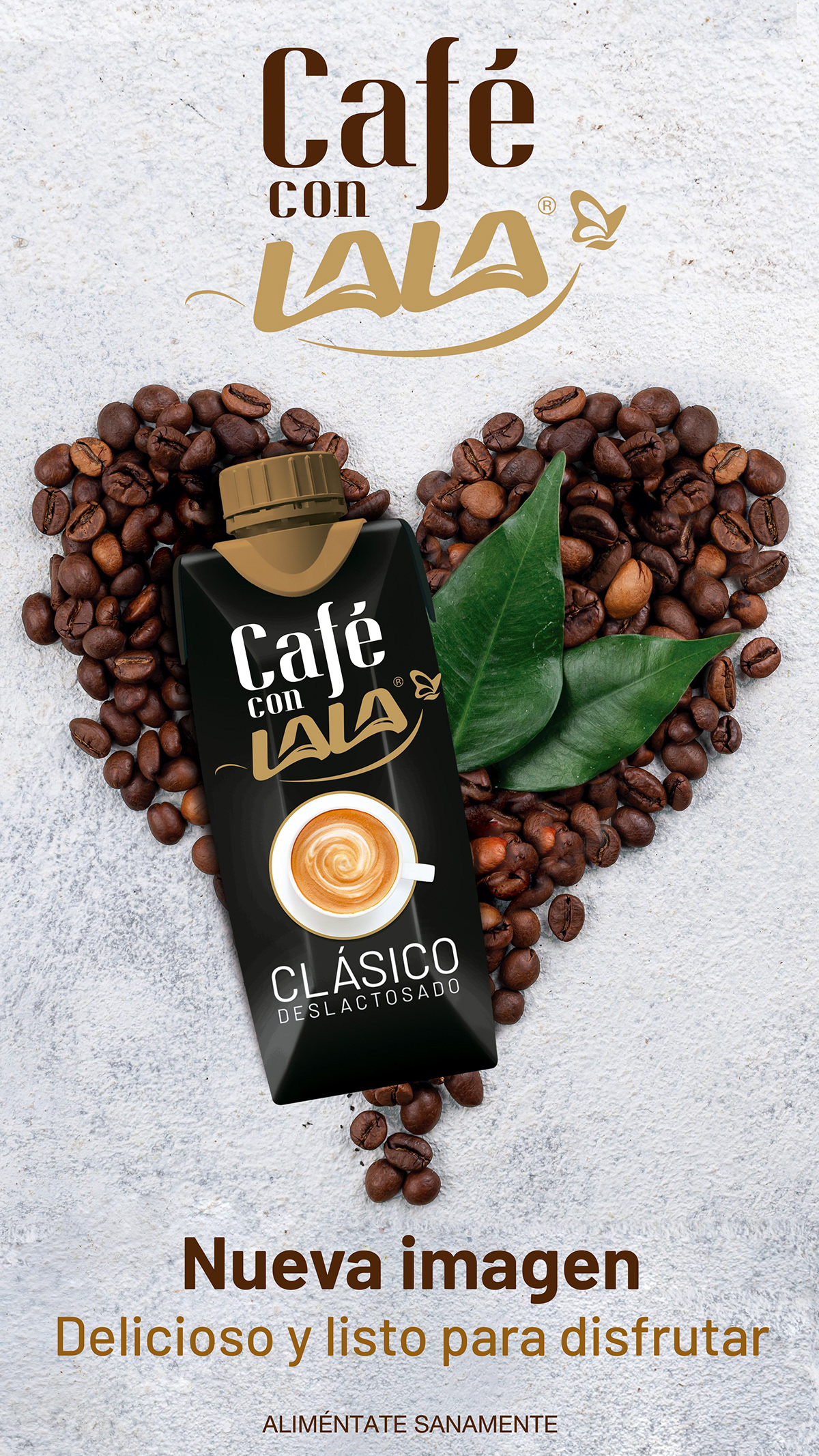 cafe cafeconlala cartel lala promocional publicidad Lisse MO MOCOSMETICS sognare