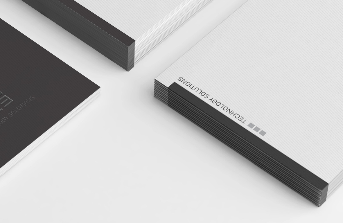 brand grey black White Stationery stationery design design business Technology Solution Ol3 business card letter envelope sketch book