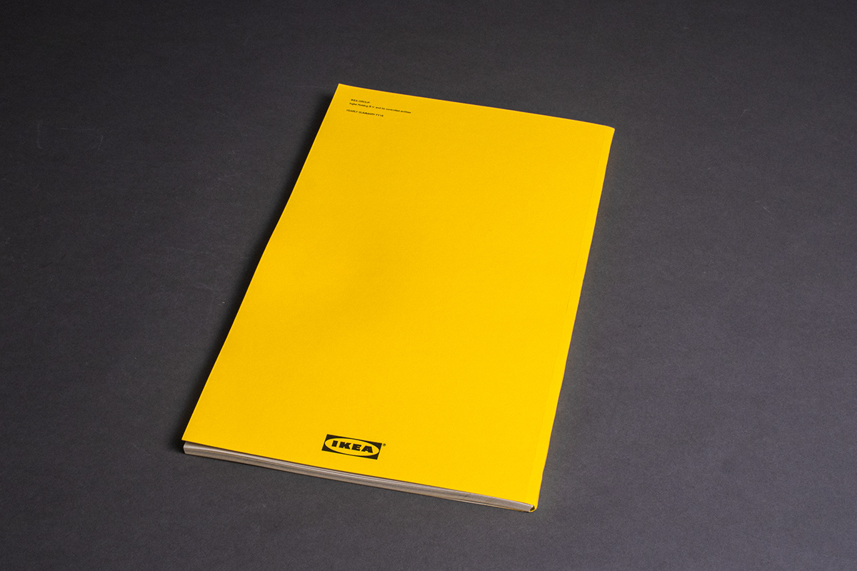 ikea annual report yearly summary Scandinavian design Layout Design print design  redesign concept Sweden AR