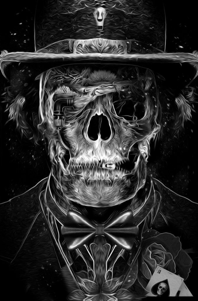 fantasmagorik nicolas obery walking dead super heros monster black curioos strange fantastic skull
