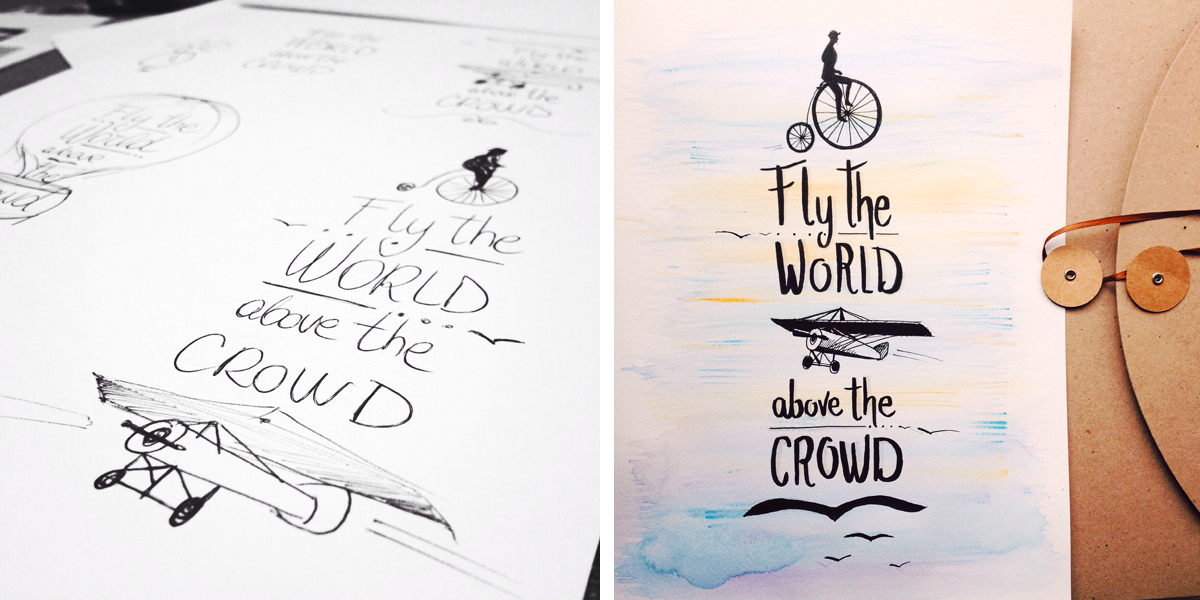 watercolor lettering ink Copic brush notecard notecards quote Handlettering