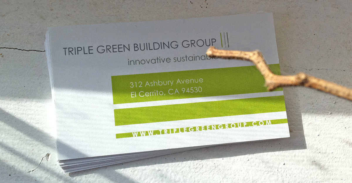 identity building green logo business card Website