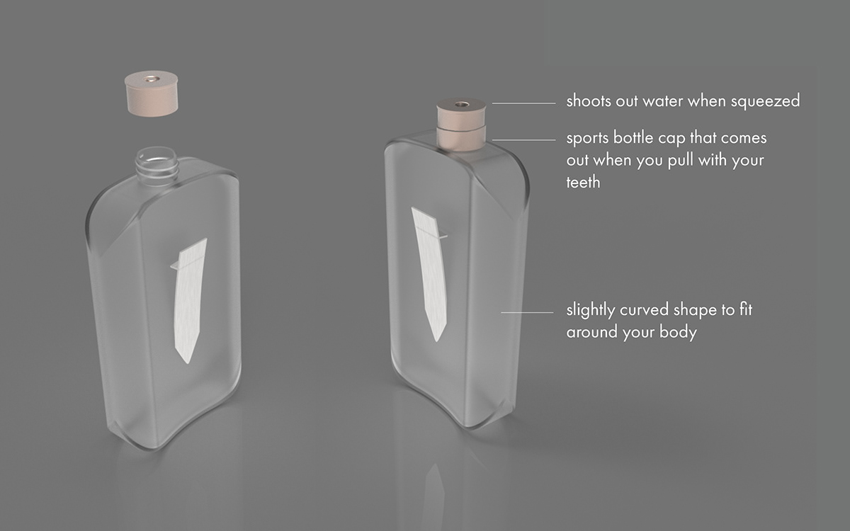 Adobe Portfolio water bottle run exercise hydration belt design principles khipra nichols 5k atheletic