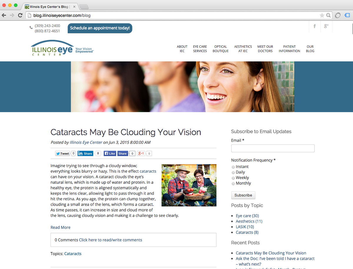 Website eye care eye marketing   Web marketing