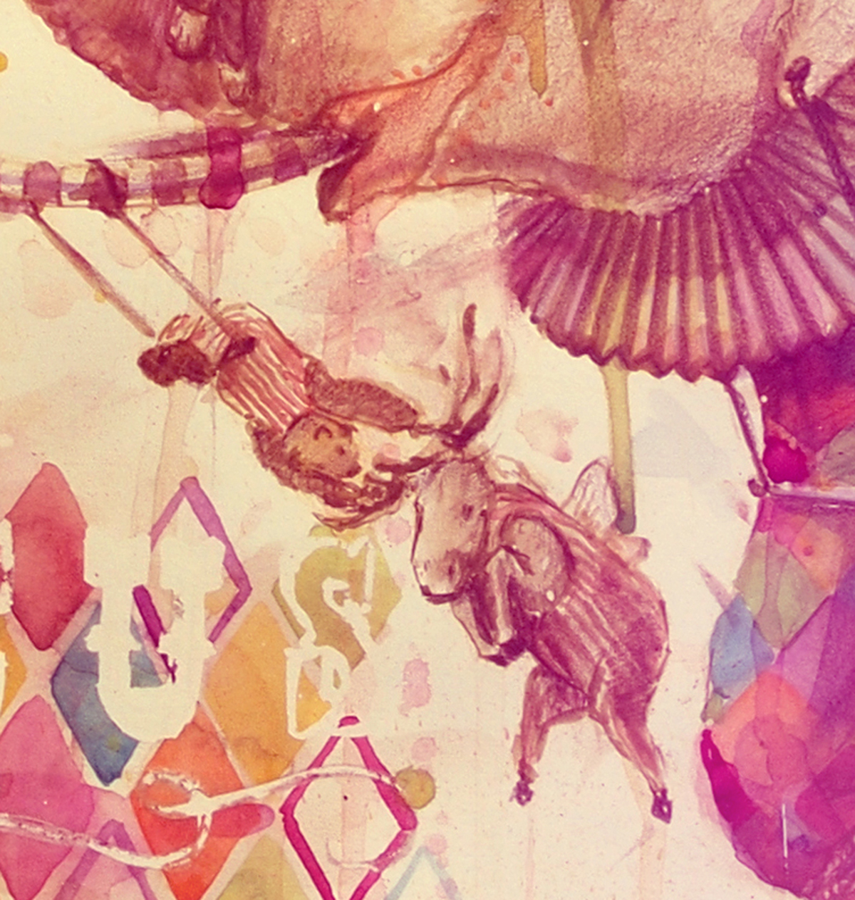 shkicaz  duper  grafilogika  Marija  Watercolors  saule dramblys  elephant animal  Circus  Trip