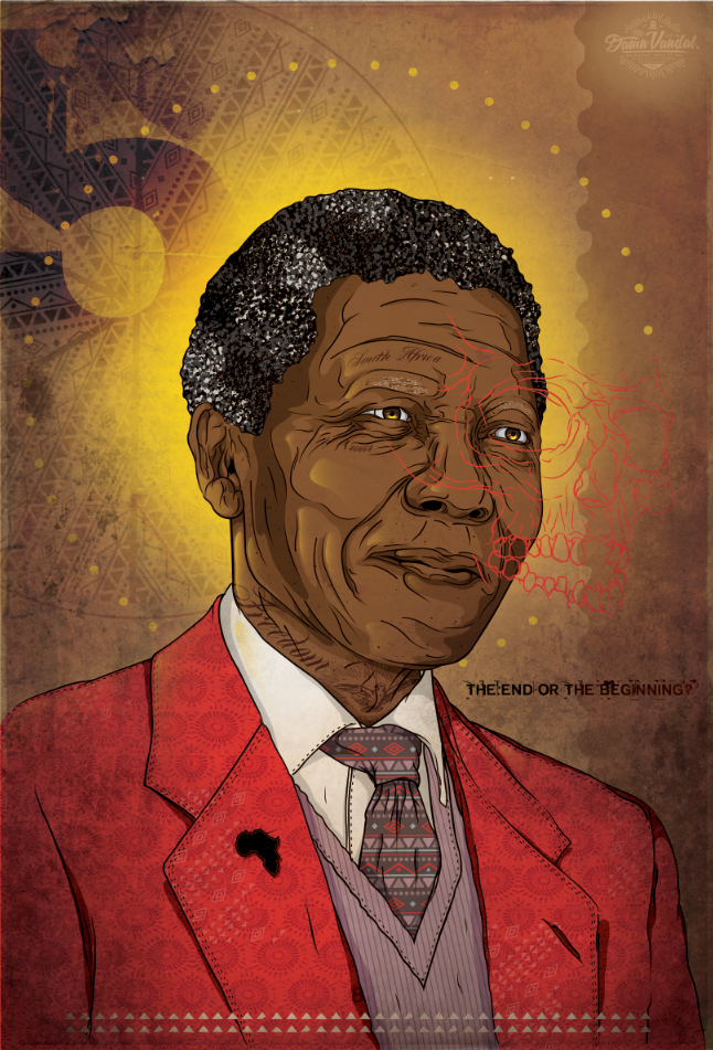 Damn Vandal madiba Nelson Mandela south africa africa Icon skull shaun oakley
