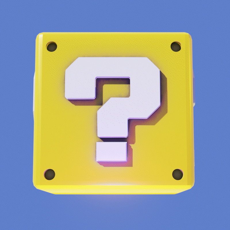 blender blender3d cube cube nintendo geometry interrogation Le Bloc mario Nintendo Super Mario