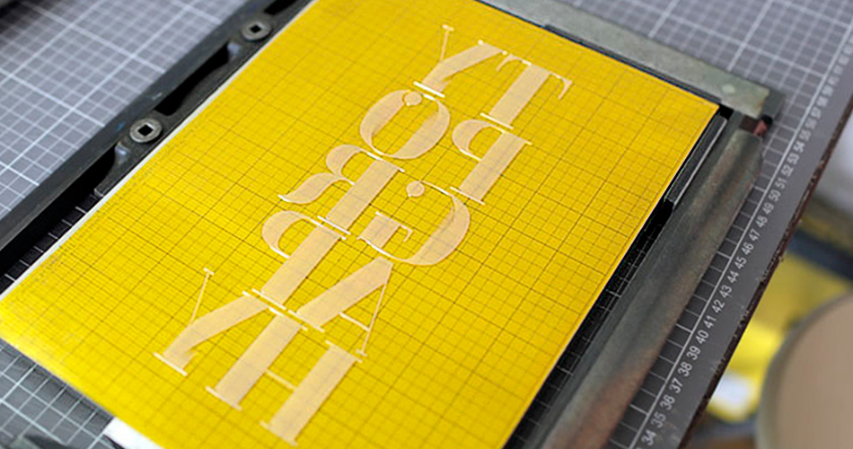 express yourself Exhibition  La Trasteria letterpress lettering Noem9 Studio UVI Gloss Printing process