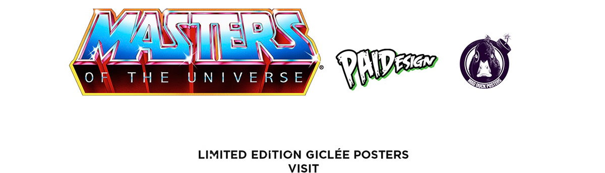 Masters of the Universe heman skeletor Licensed Poster poster art poster 80s paul ainsworth paidesign motu
