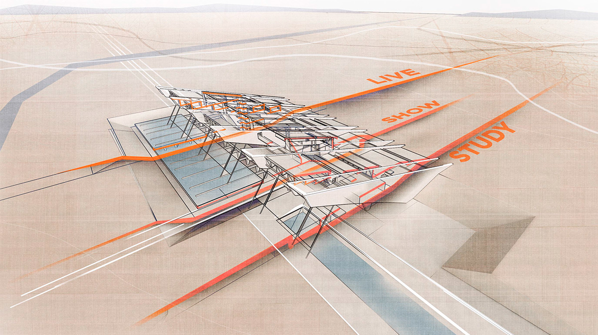 architecture archviz campus Competition desert finalist hyperloop Las Vegas YAC Project