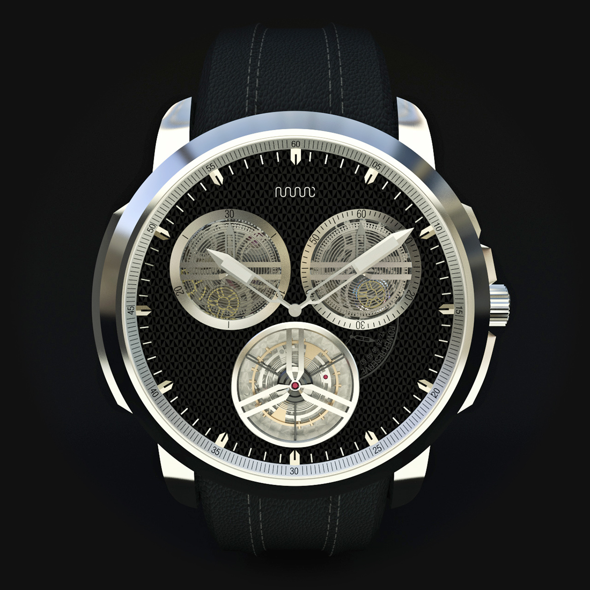 Watches watch design product jewel timepiece 3D blender Render concept tourbillon craftsmanship
