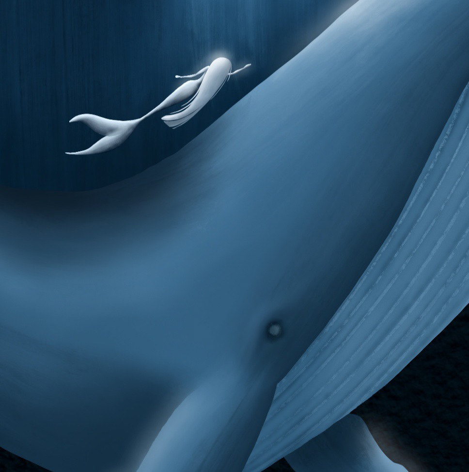 mermaid Whale pirate ship Ocean childrens illustration dreamy ILLUSTRATION  design