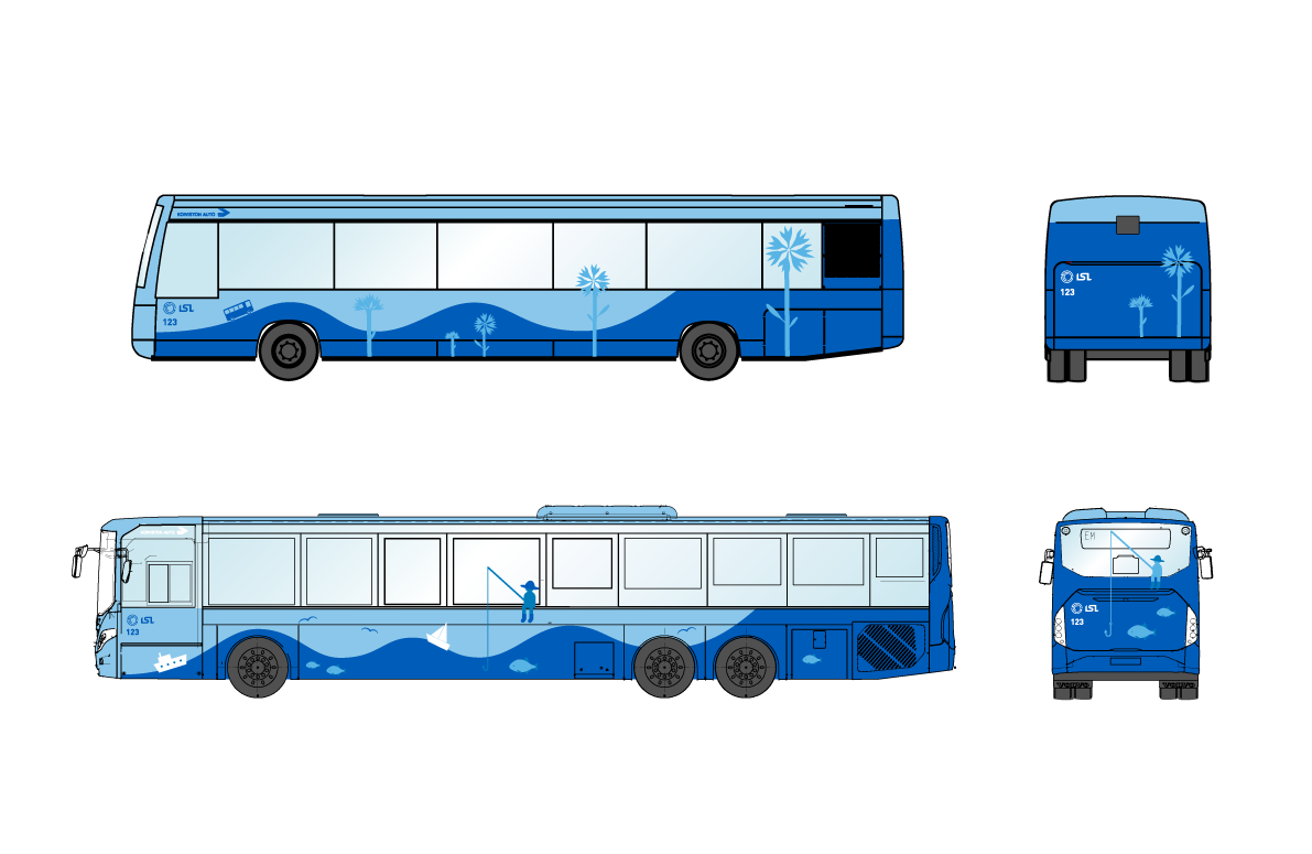 bus Vehicle public Transport graphics graphic desgn lahti päijät-häme finland