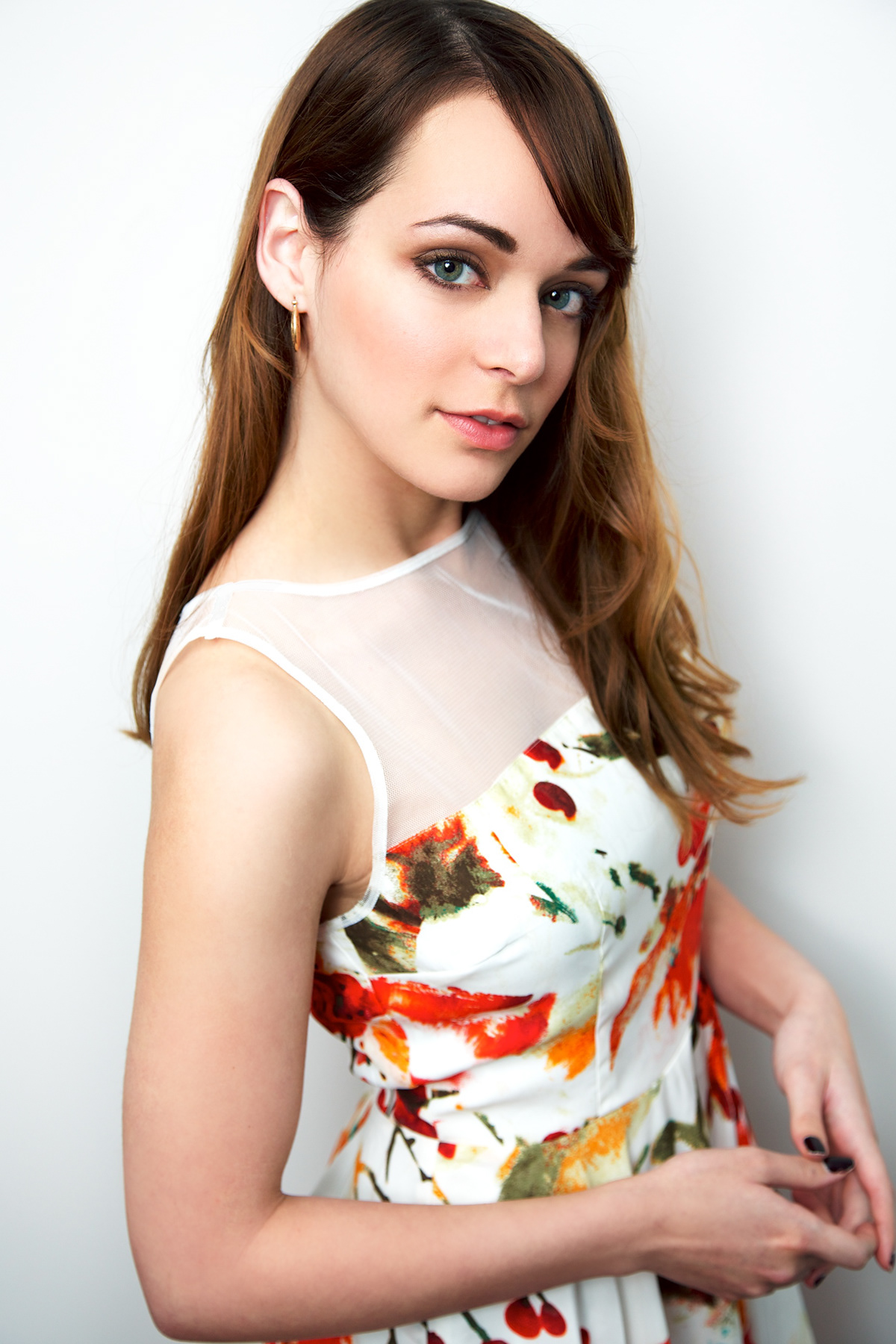 David Goddard Photography Lizette Garcia portrait floral dress spring actress Up and coming SCAD