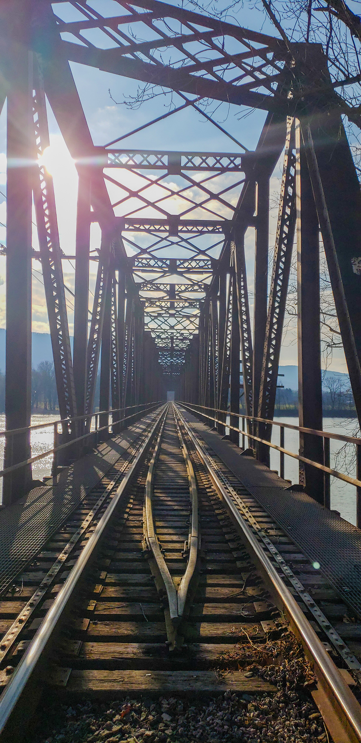 railroad rail bridge bridge river Photography  water