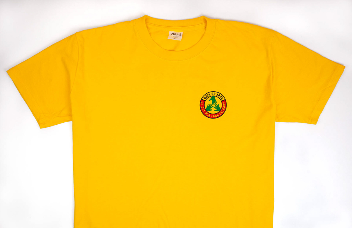 Adobe Portfolio fund raising charity mozambique t-shirt stickers bold graphic design  emblem insignia