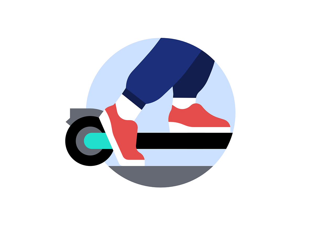 Tier Mobility brand illustrations on Behance