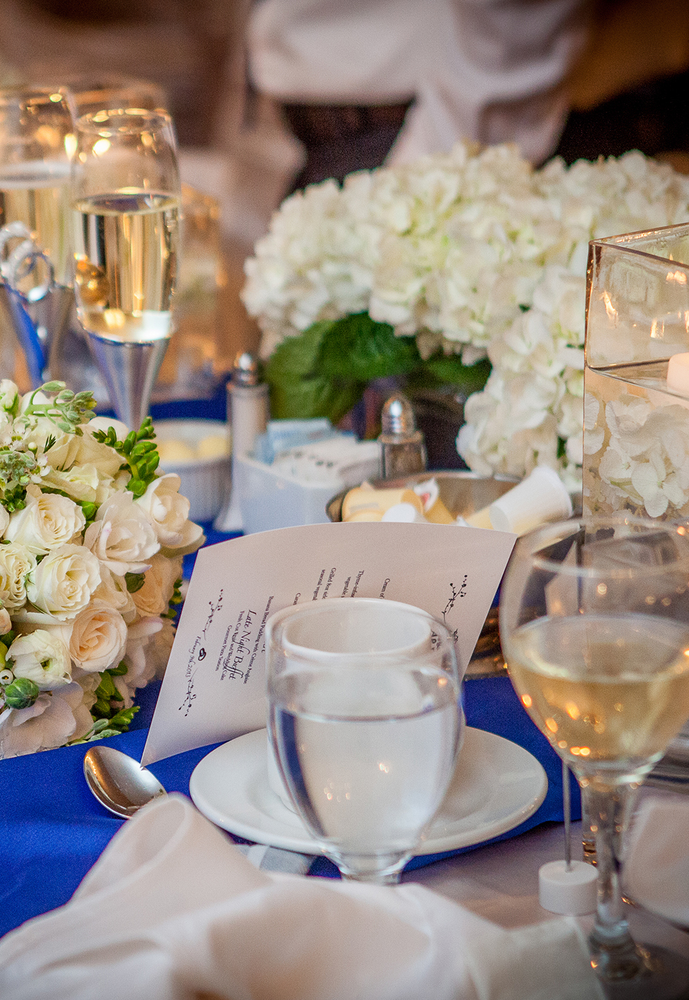 wedding invites cards blue floral logo