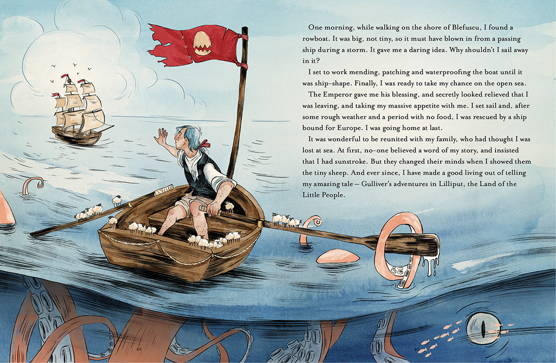 Adobe Portfolio children book Gulliver travels jonathan swift adventure
