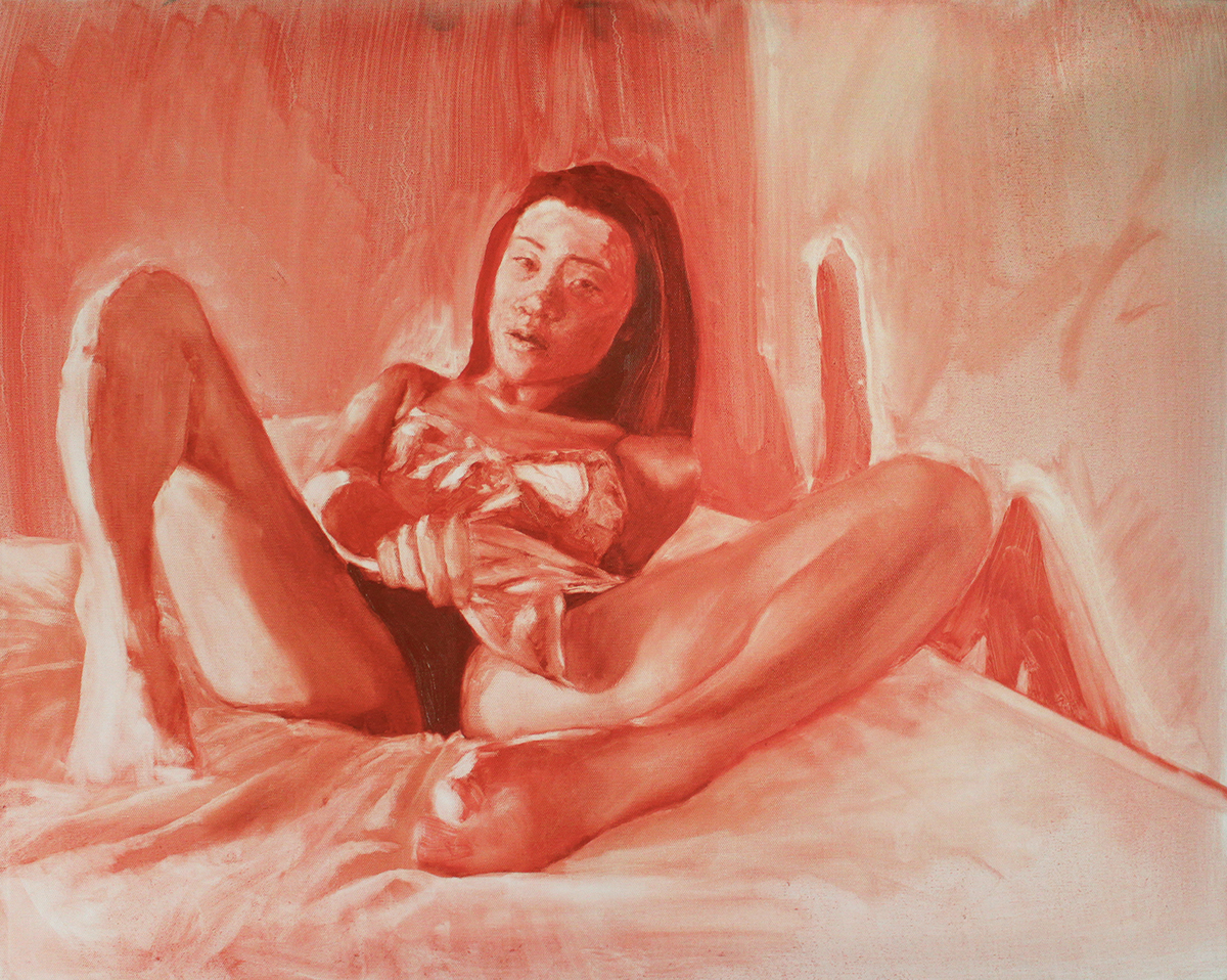 monochrome painting   oilpainting Landscape portrait selfportrait sexuality femininity intimacy