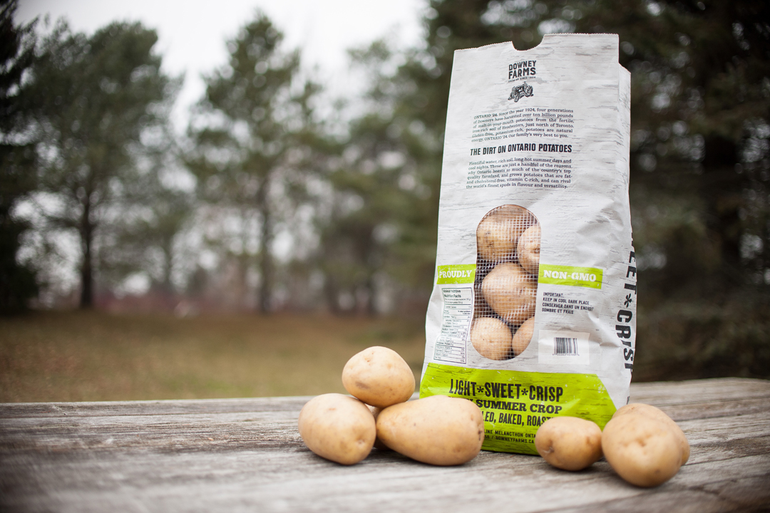 Shawn Murenbeeld Touchwood Design Food Packaging potatoes Food  paper bag Ontario potatoes Downey Farms 5lb bag