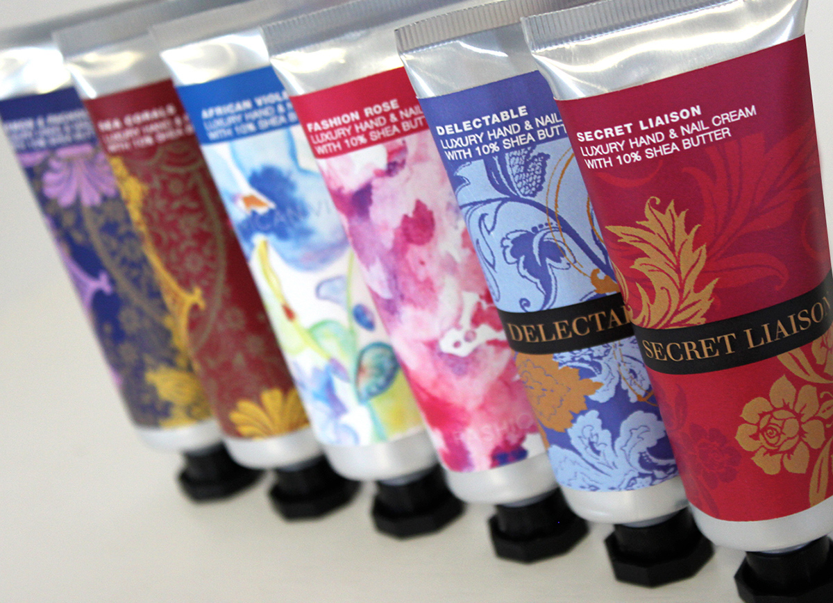 Retail labels Illustrative Colourful  pattern decorative ornate Tubes beauty body art