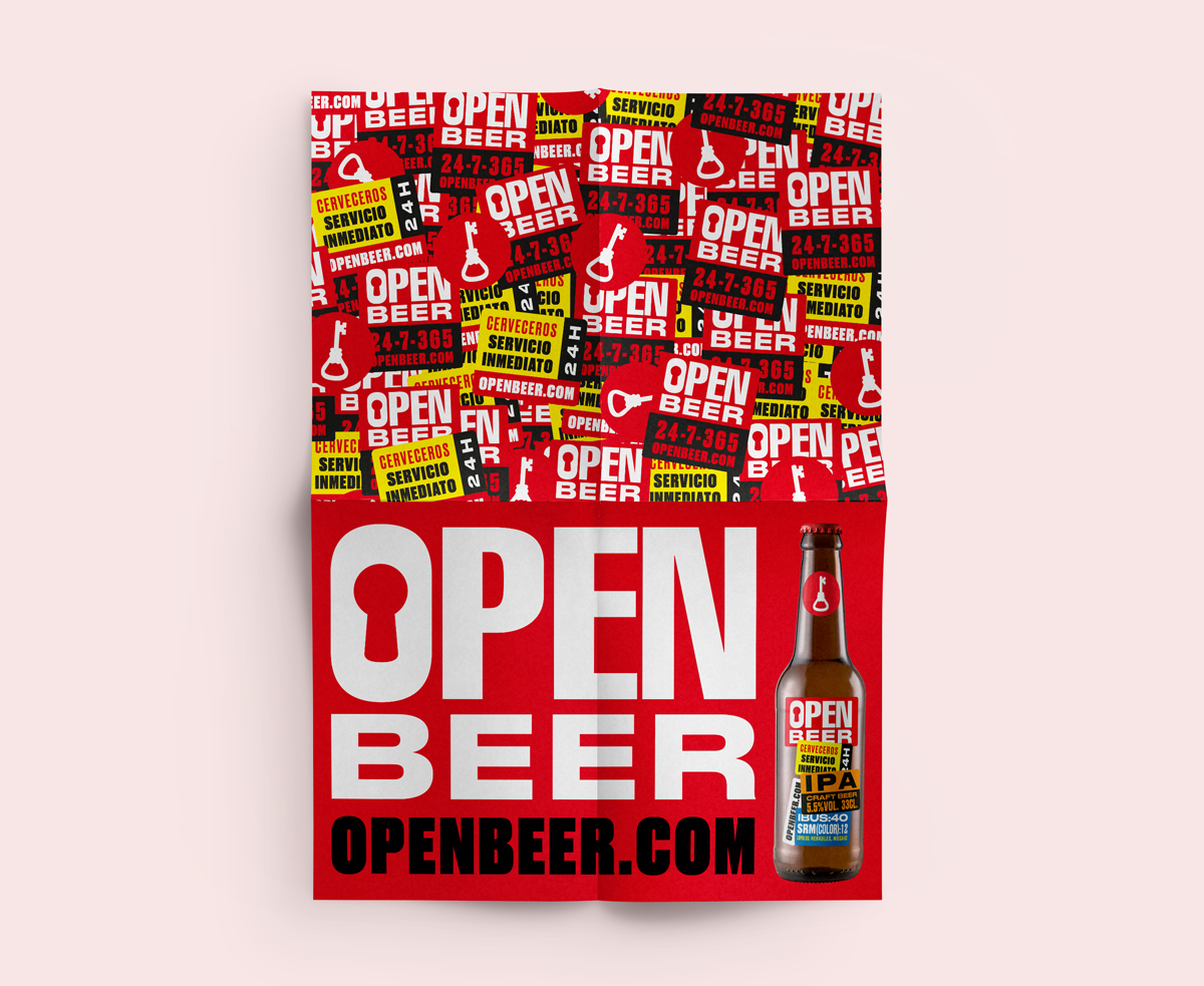 cerrajeros beer cerveza key llave open craft valencia poster stickers