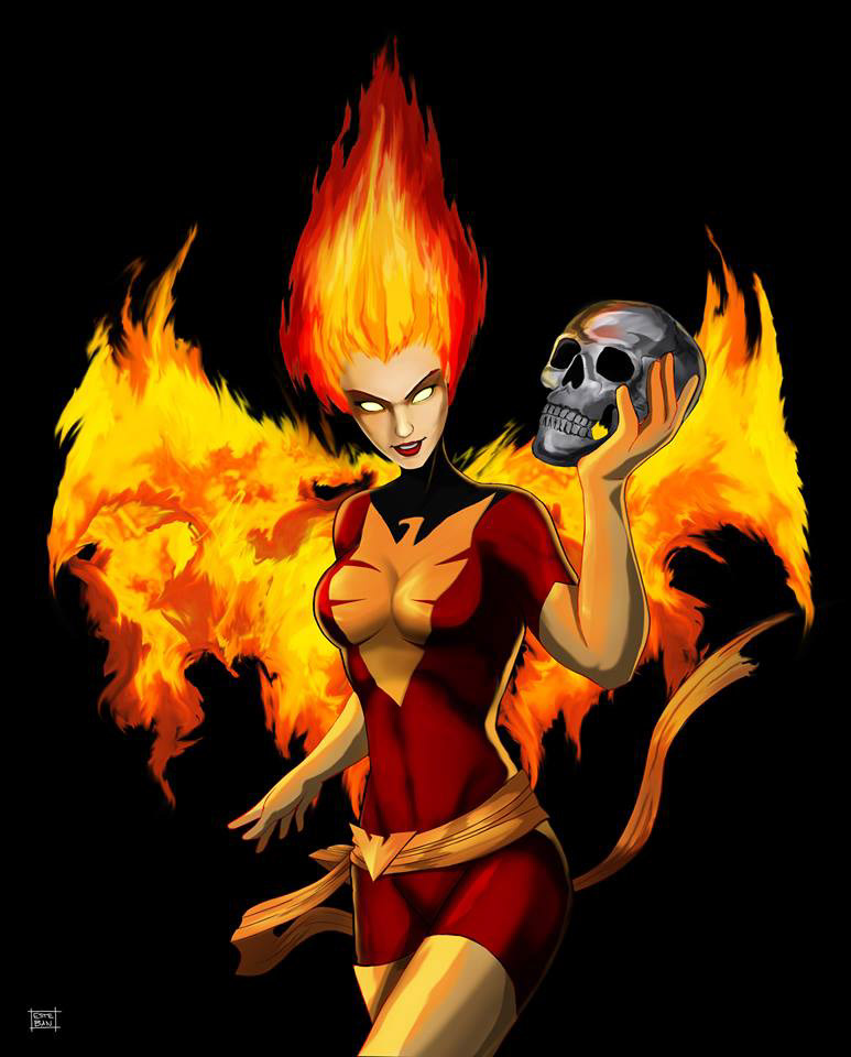 marvel comics Phoenix sexy girl Fan Art X Men Jean Grey