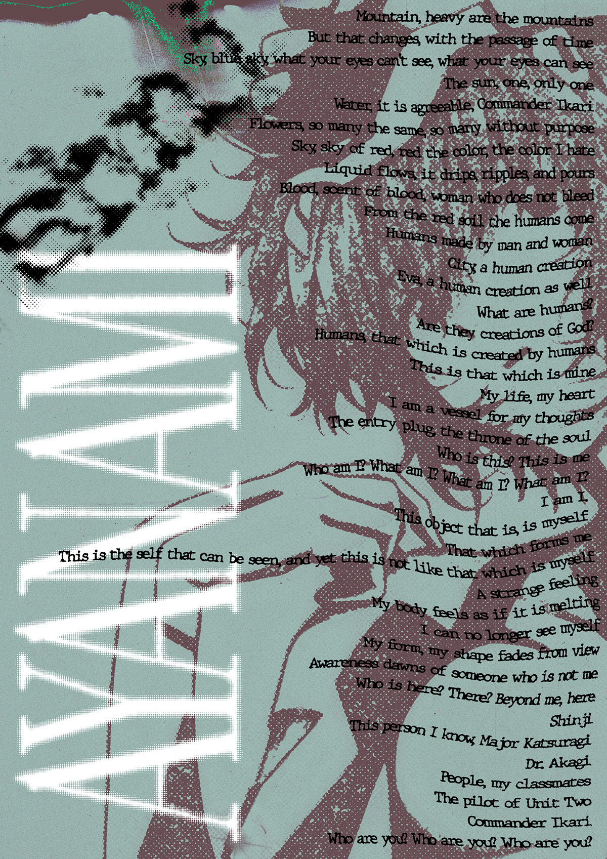 anime design evangelion fanart manga neon genesis evangelion poster Poster Design rei ayanami typography  