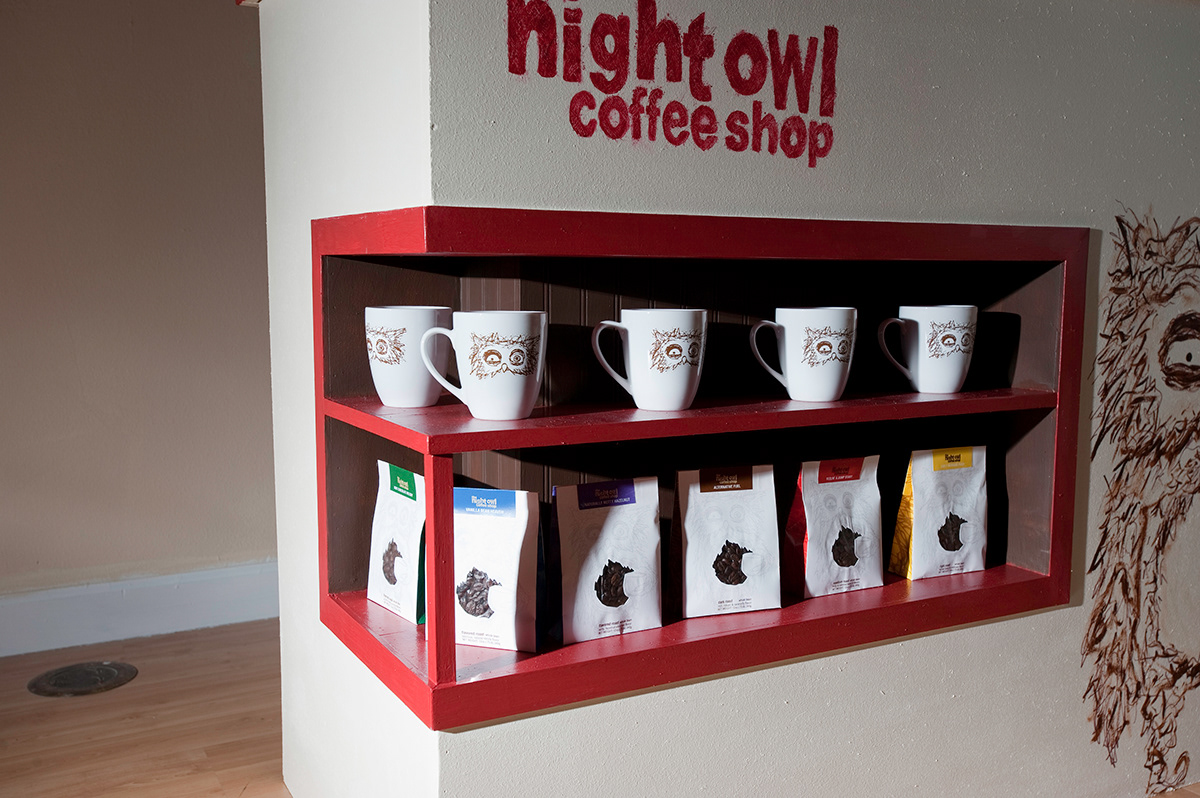 installation  Packaging  graphics  print Coffee  coffeeshop bar  identity  Environment Interior  construction