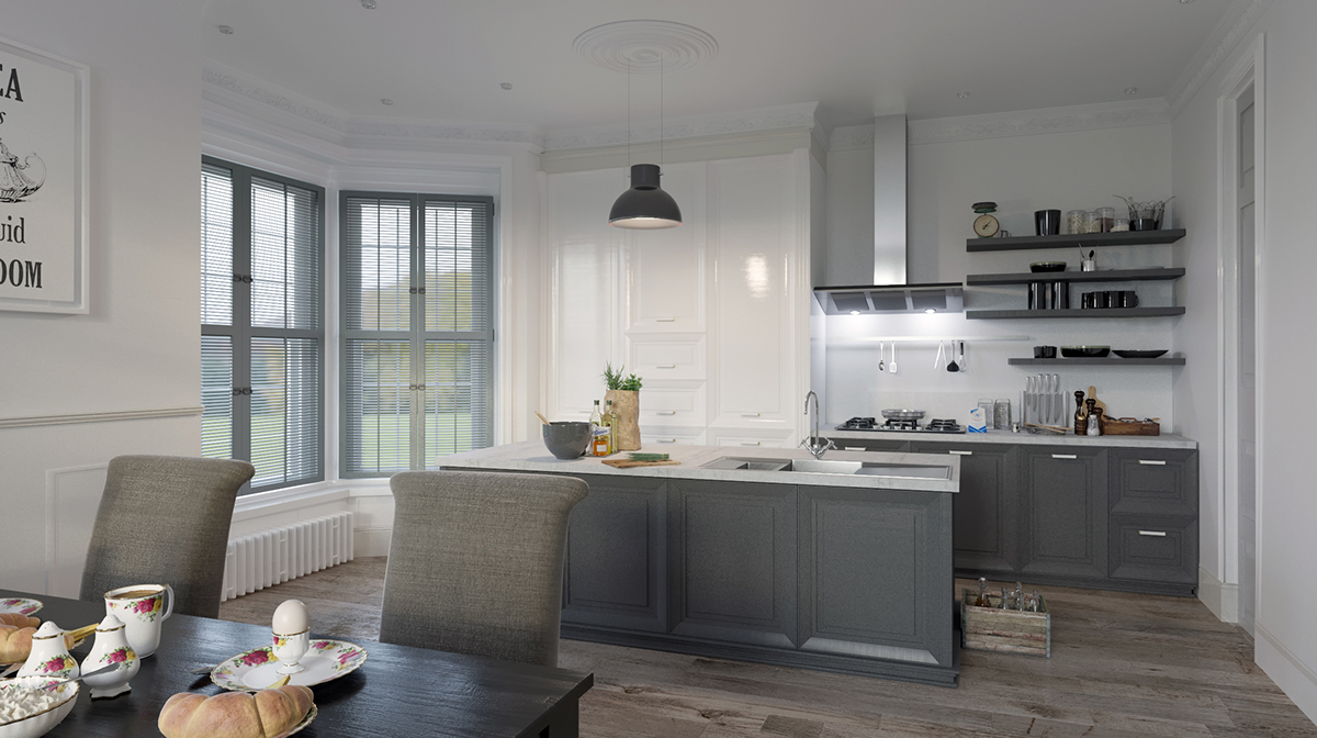 autodesk 3dsmax corona render  design living interiors english contemporary