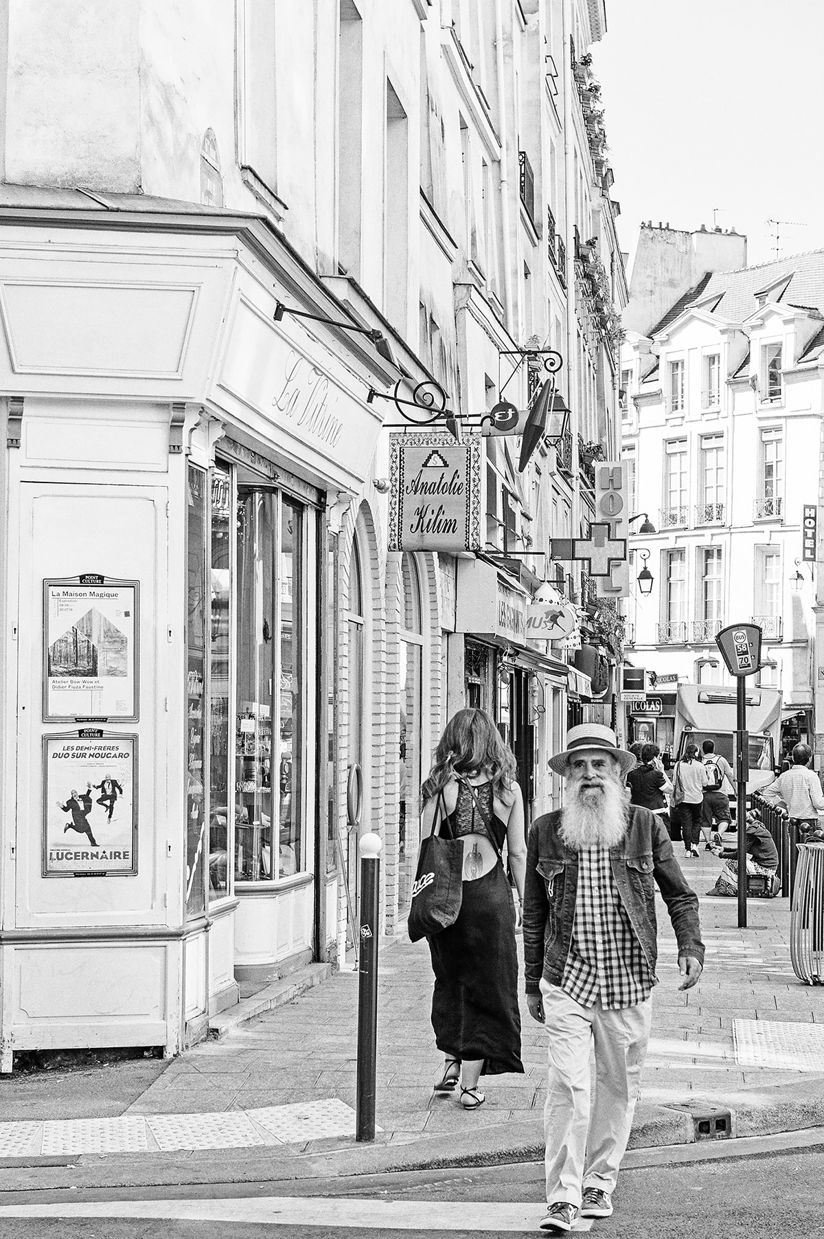 Paris france Travel people Citylife Urban b&w black and white view