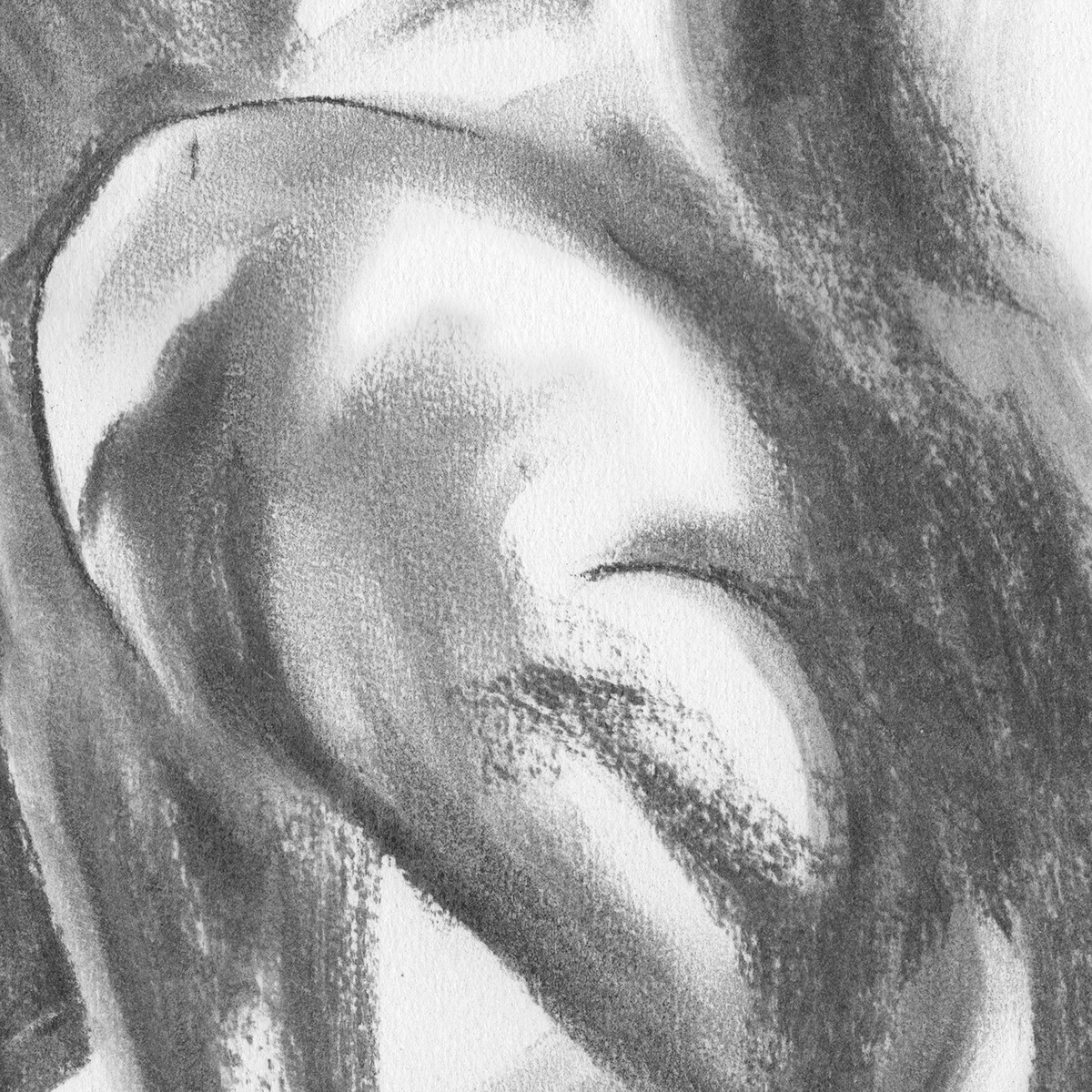 figurative female charcoal emotion life drawing woman texture conte Paul Davenport Quiescent