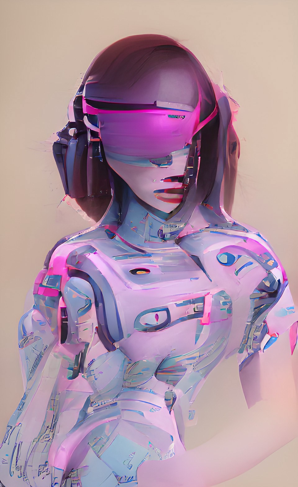 art artificial intelligence female character futuristic robot utopia