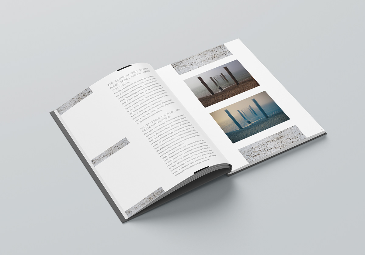 book design simple layout magazine funzine Hard Cover Book cover editorial layout
