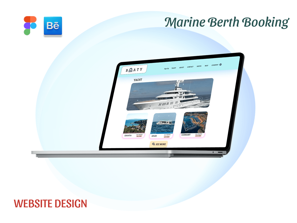 Website Design UI/UX marine berth Web Design 
