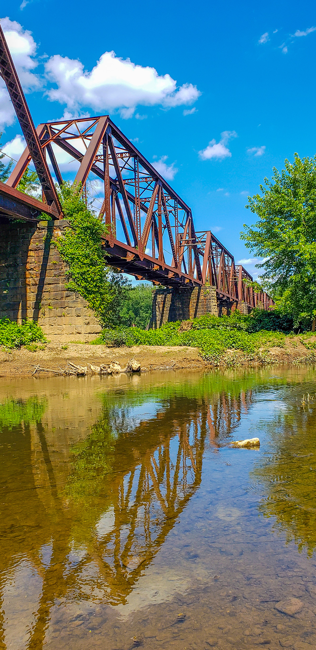 railroad rail bridge bridge river Photography  water