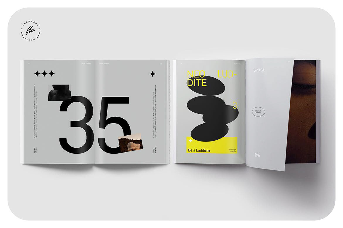art catalog design editorial graphic design  InDesign manual modern brand Multipurpose portfolio