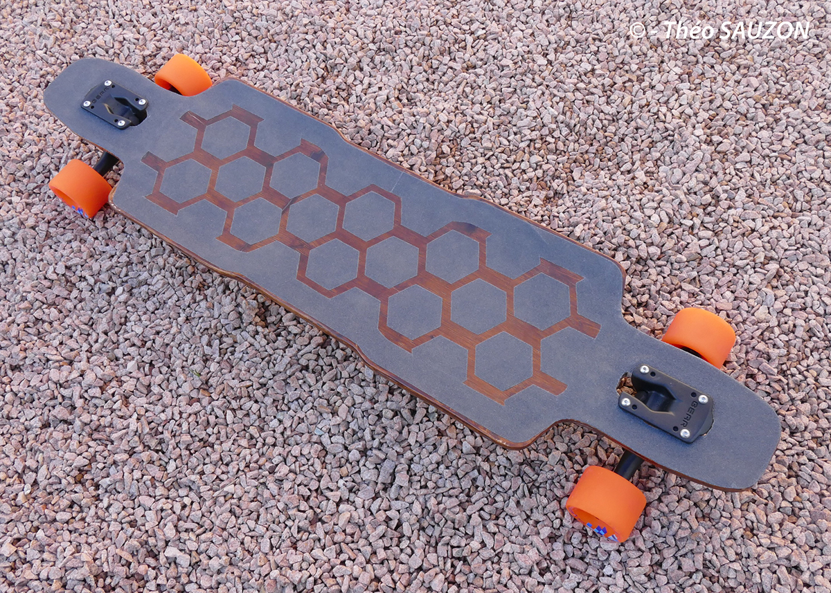 LONGBOARD DIY mapple wood homemade handmade france cruising downhill skate skateboard Board graphics graphic carbon