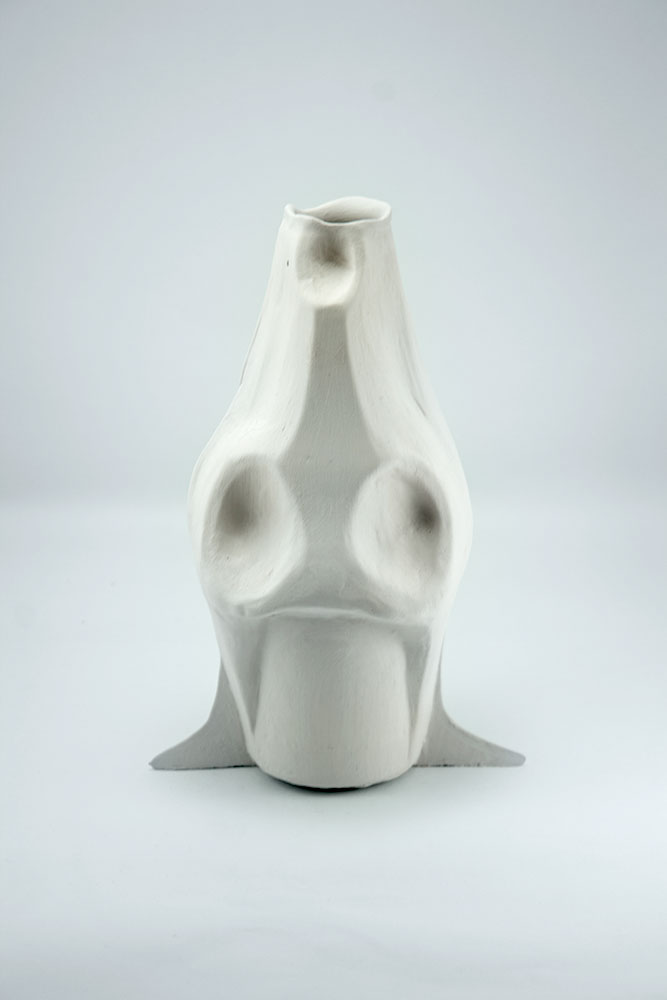 skull bottle ceramic slip casting animal stoneware clay plaster molds Vase porcelain Pottery flower