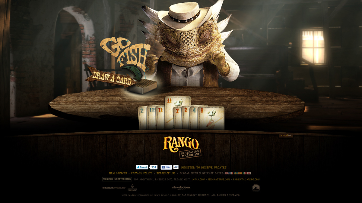 Rango Paramount Pictures Paramount movie websites Games