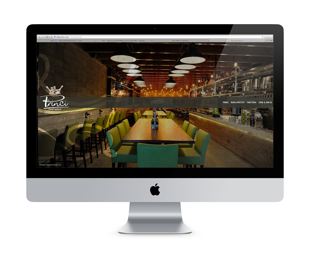user interface front-end development image treatment restaurant