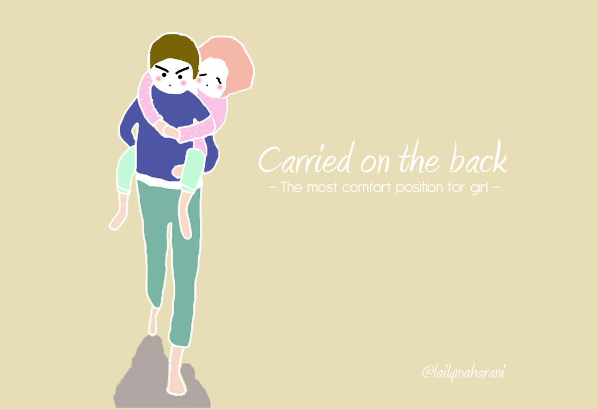 couple Love carried hug girl boy