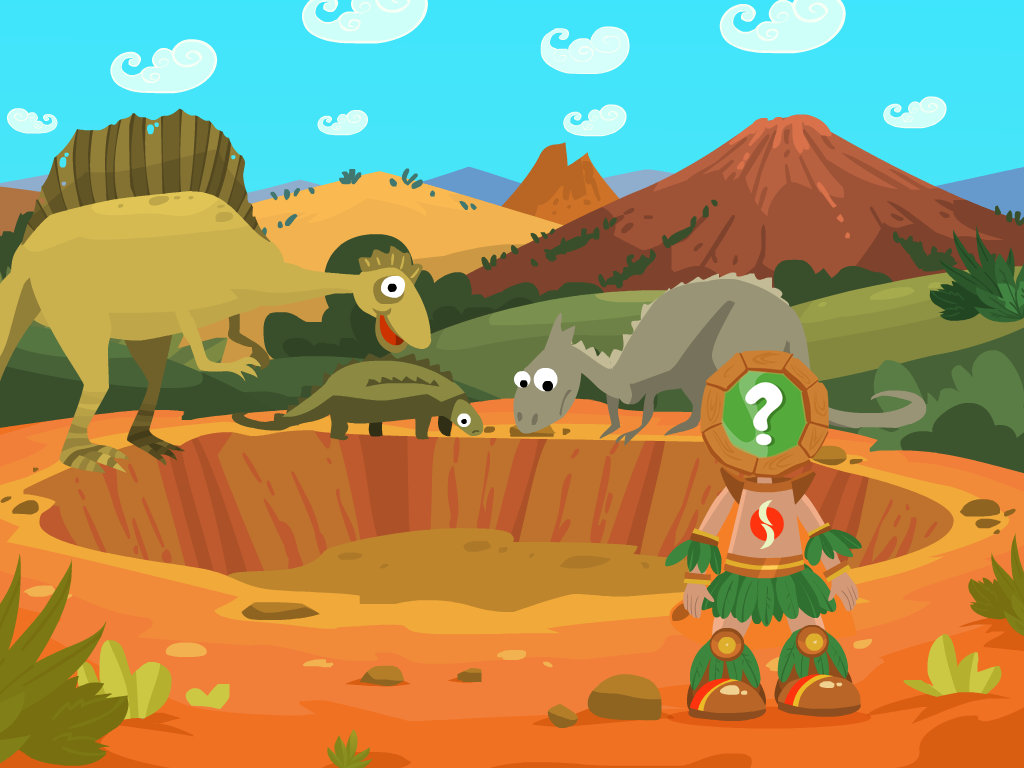 Super U Dinos Game Art backgrounds dinosurus