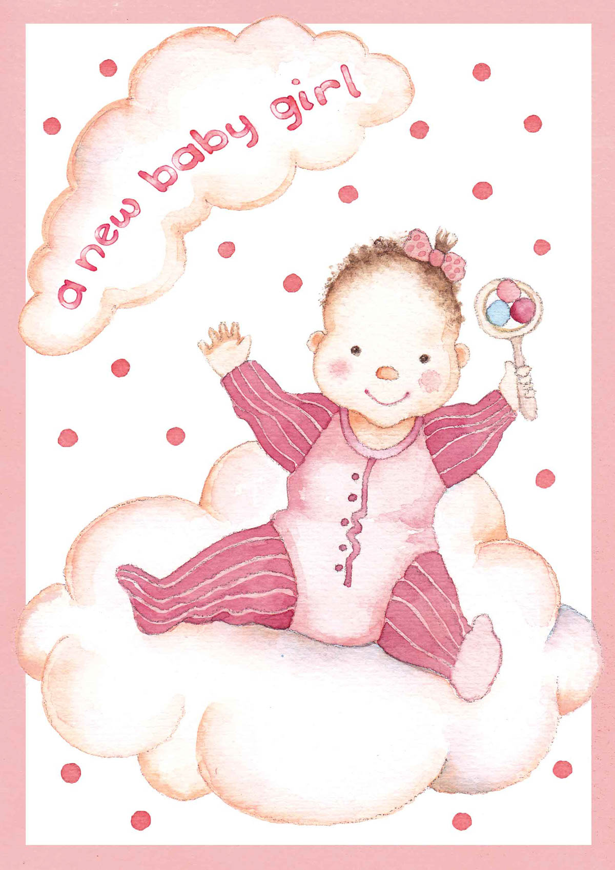 baby bithday greeting card postcard cakes