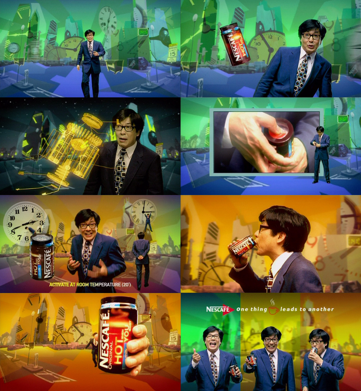 Adobe Portfolio nescafe coffee ads hot to go luke white NPD Fun cool tv japanese liquids drink ads
