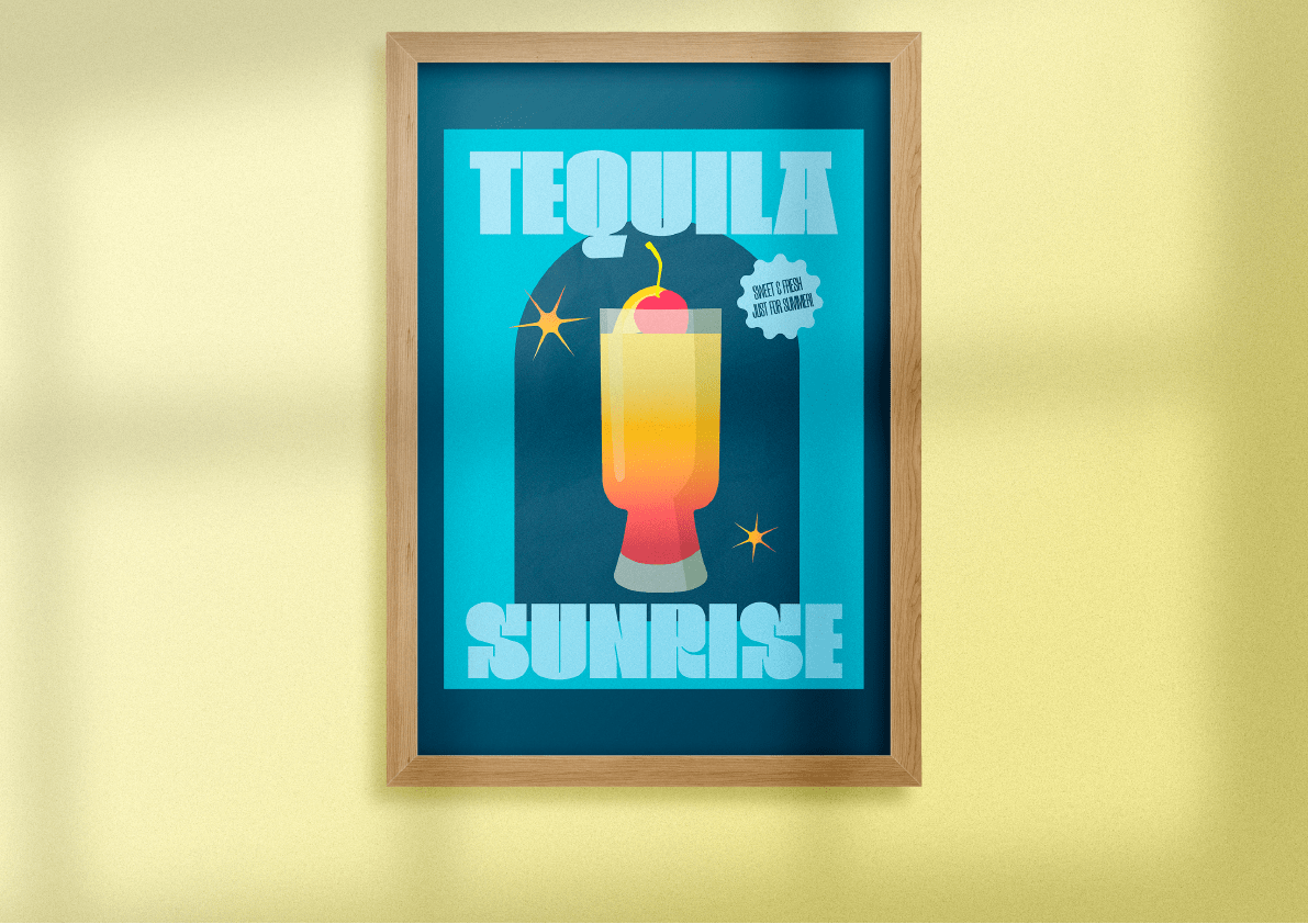 alcohol bar digitalart DigitalIllustration diseño gráfico drink ilustracion Poster Design pub typography  