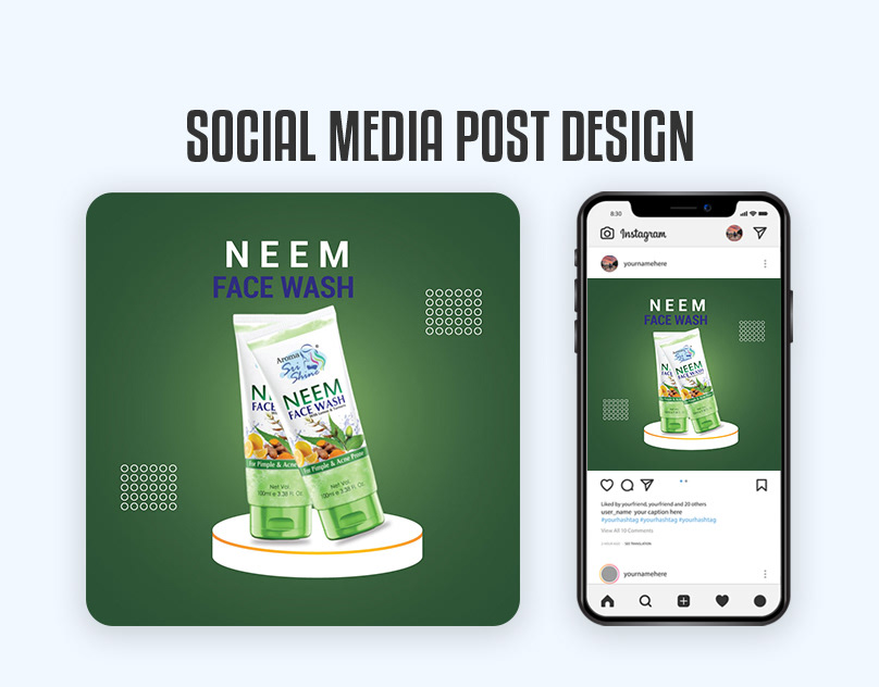 face wash Social media post design Social Post Socialmedia post Graphic Designer