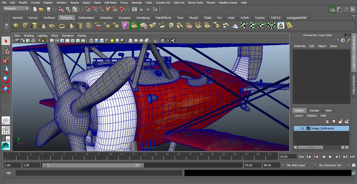 3d modeling maya modeling vfx Fokker D-VII_Plane world war texturing Maya Autodesk 3d art